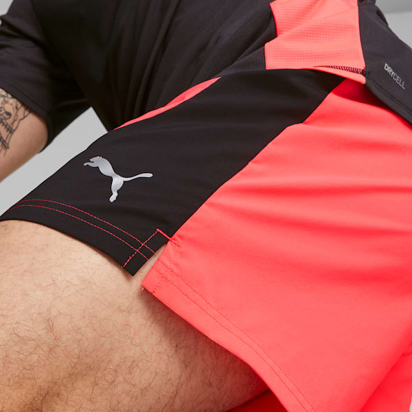 Run Favorite Velocity 7" Men's Running Shorts, Fire Orchid, extralarge